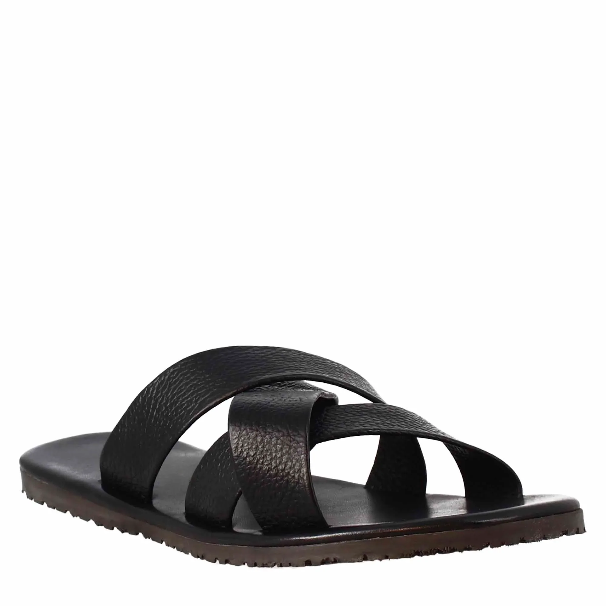 Crossed Bands Leather Slippers - Image 4