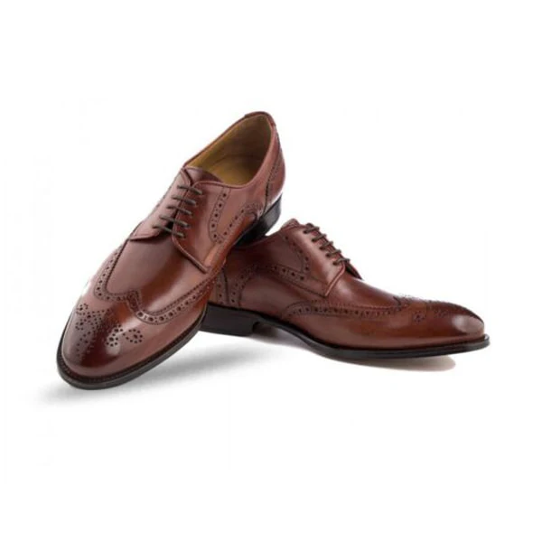 Wingtip Derby Dress up Patent Leather Shoes - Image 4